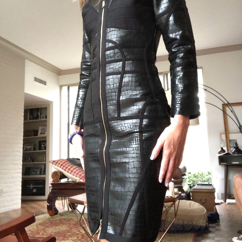 Fitted zip up dress